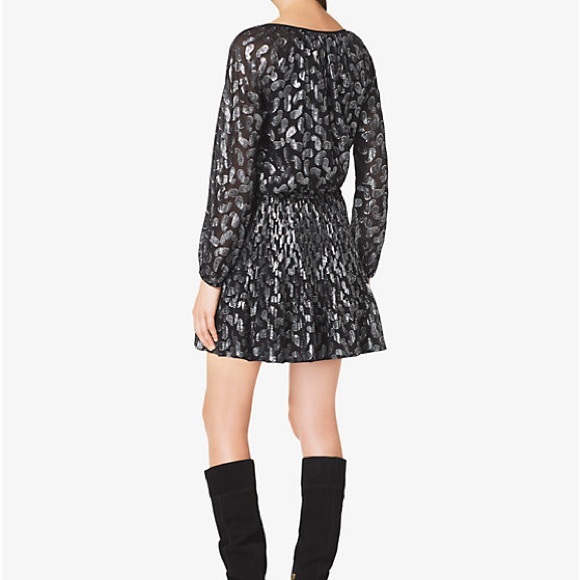 NWT MICHAEL Michael KORS Paisley Jacquard Dress Large - Picture 10 of 11